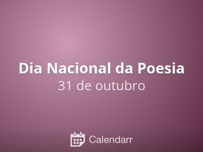 Dia Nacional da Poesia