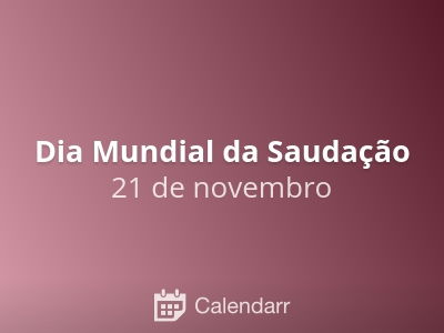 Dia Mundial da Saudação