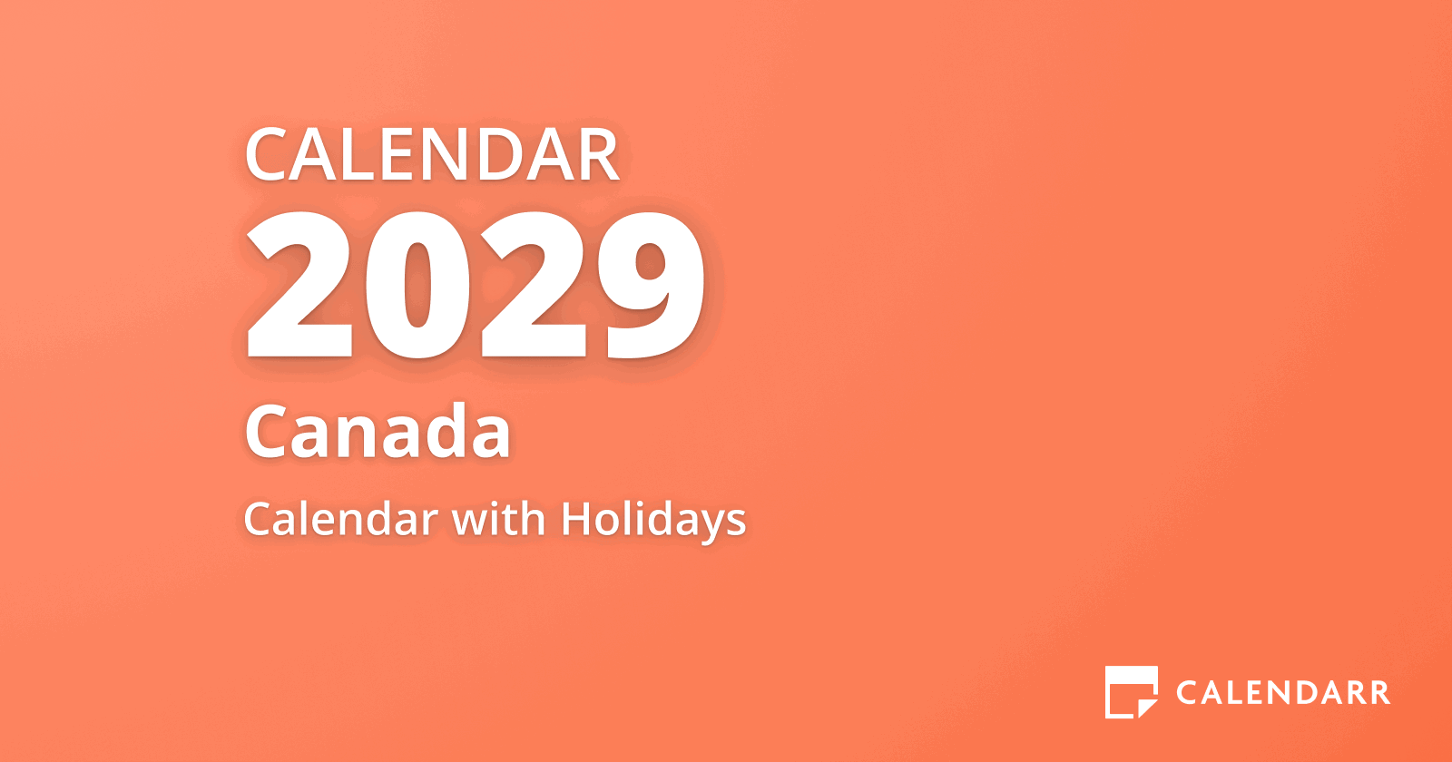 December 2029 Calendar of Canada (December 2029 Holidays and