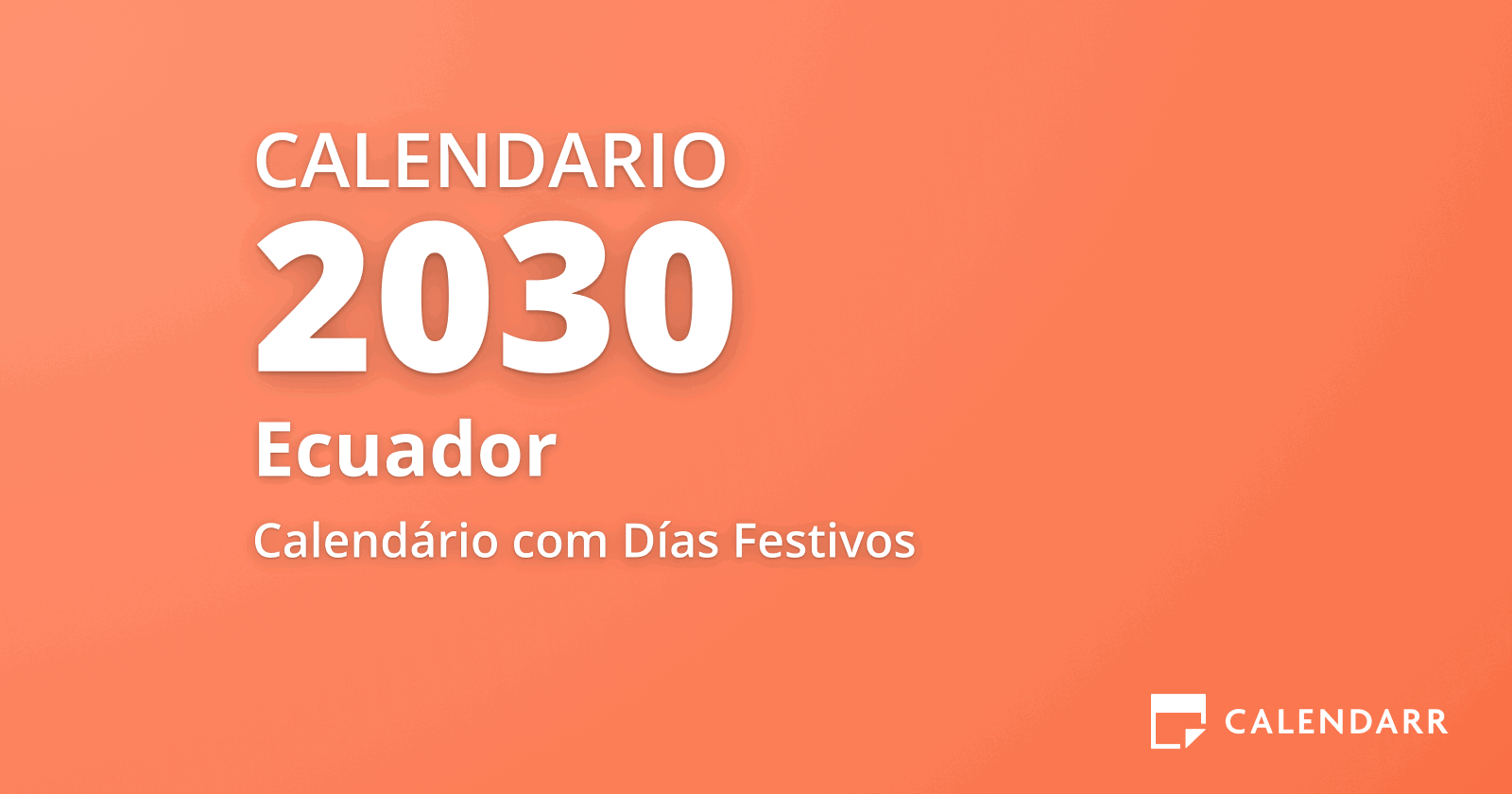 Calendario 2030 (Todos los Días Festivos y Fechas Importantes 2030