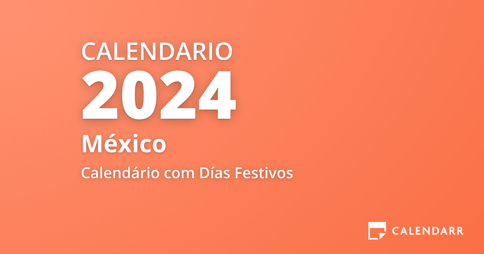 Calendario 2024 en México (con días festivos) Calendarr