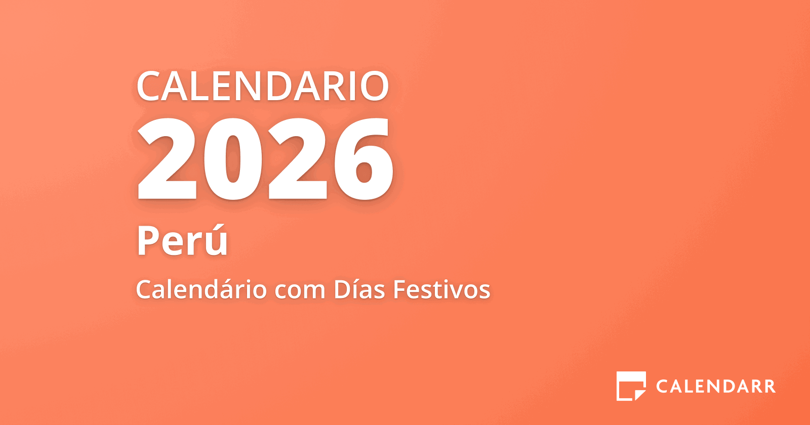 Calendario 2026 para Imprimir Calendarr