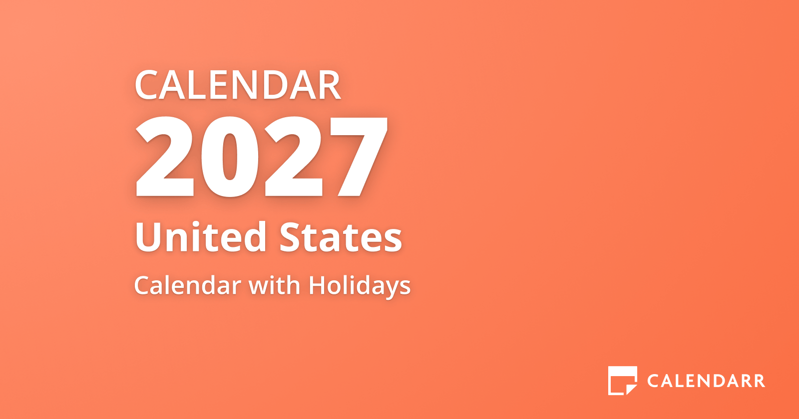 Calendar 2027 All Holidays Calendarr
