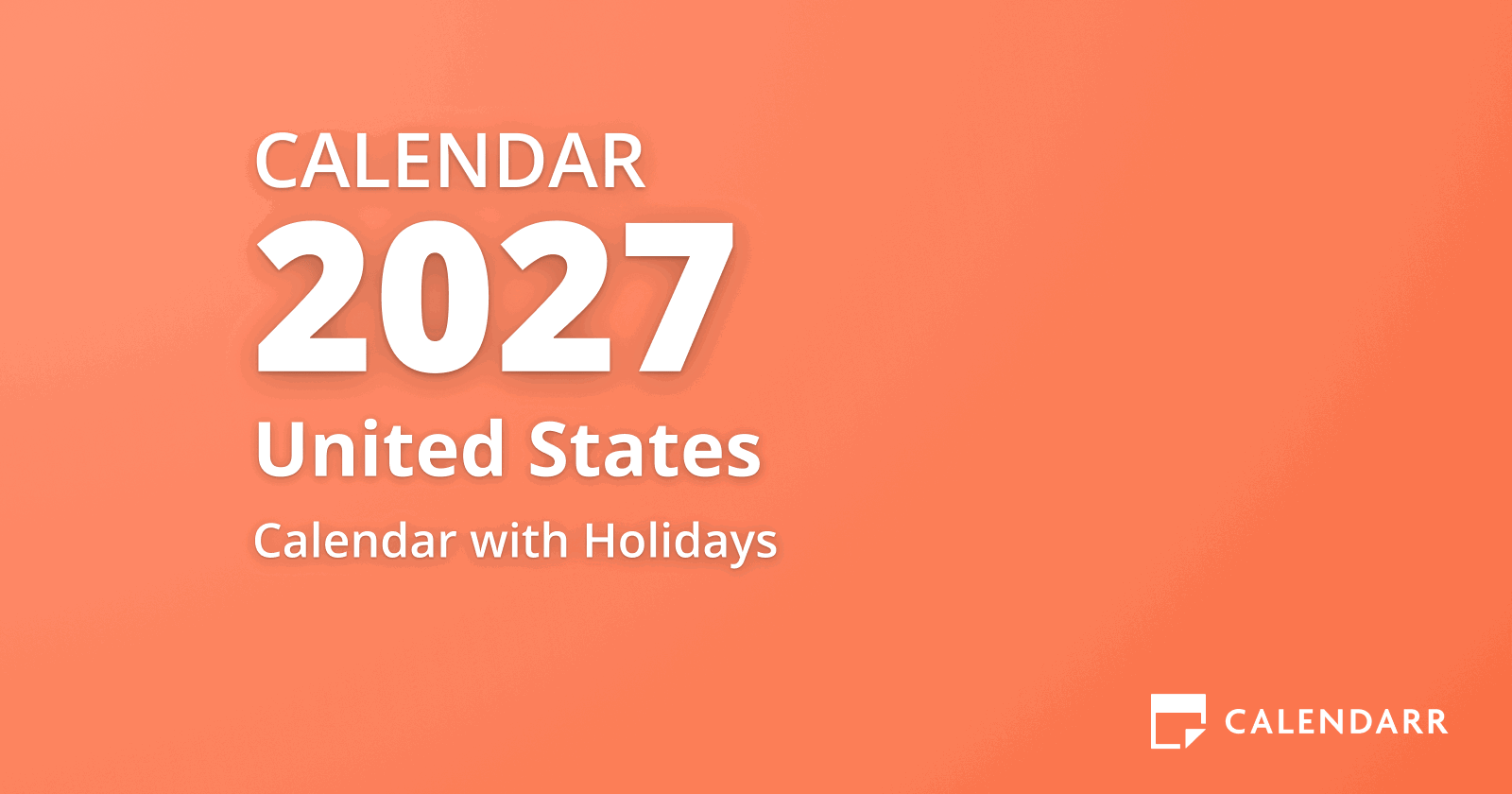 Calendar 2027 All Holidays Calendarr