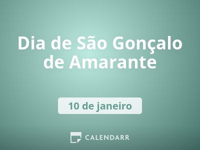 Dia de São Gonçalo de Amarante
