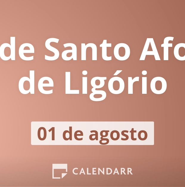 Dia de Santo Afonso de Ligório