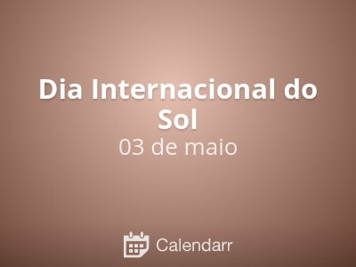Dia Internacional do Sol