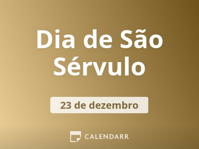 Dia de São Sérvulo