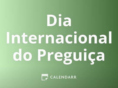 Dia Internacional do Preguiça