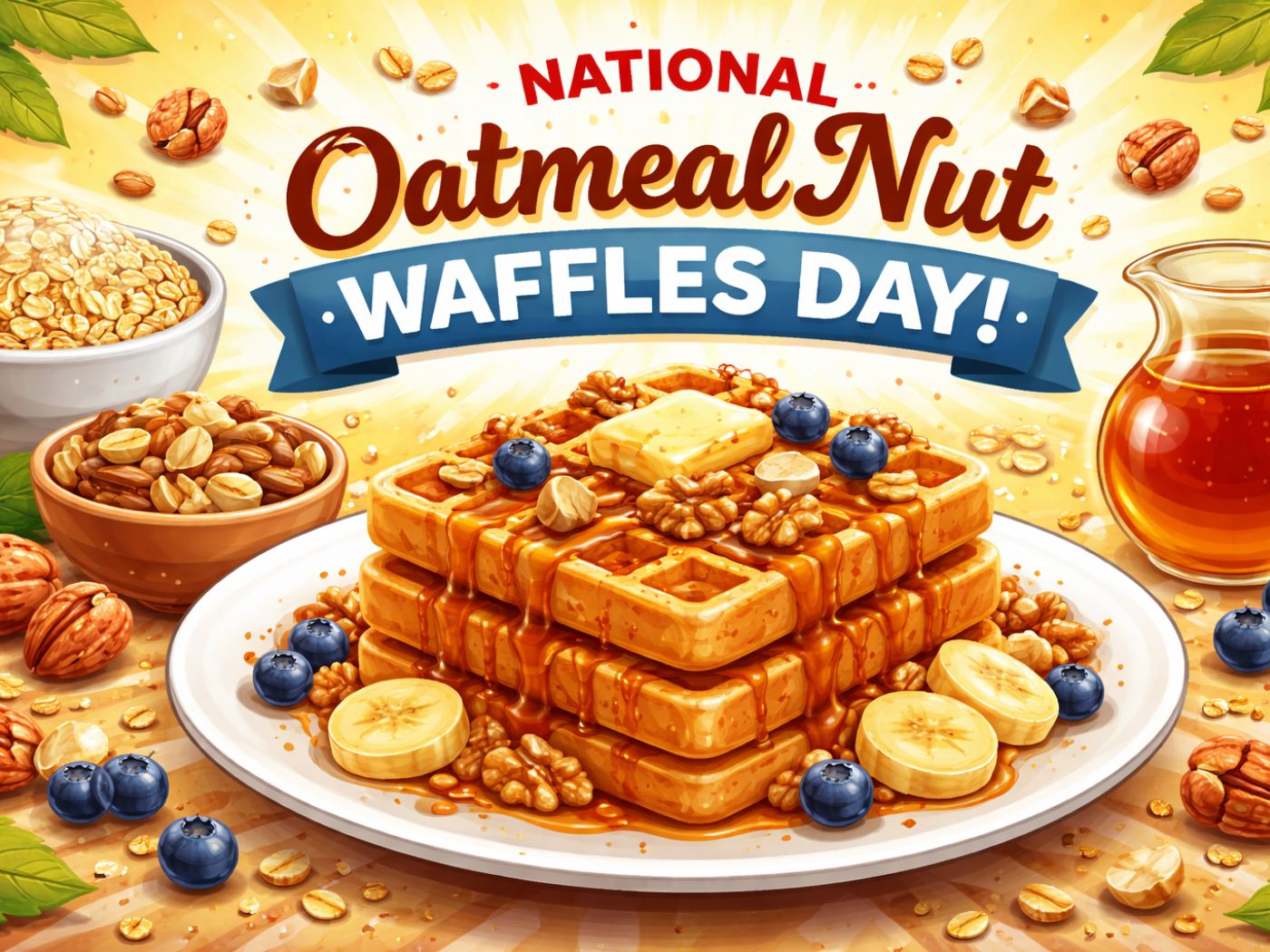 National Oatmeal Nut Waffles Day