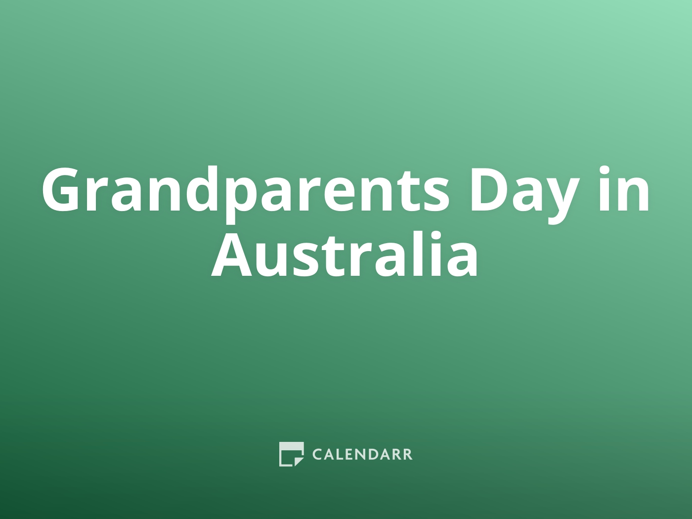 Grandparents Day in Australia October 27 Calendarr