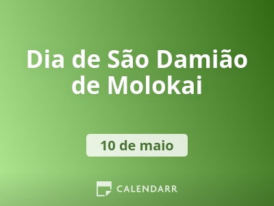 Dia de São Damião de Molokai