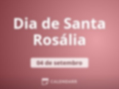 Dia de Santa Rosália