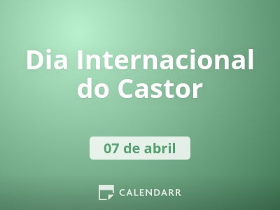 Dia Internacional do Castor