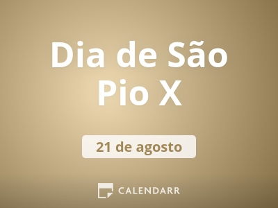 Dia de São Pio X