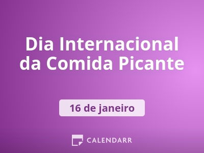 Dia Internacional da Comida Picante