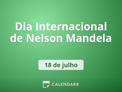 Dia Internacional de Nelson Mandela