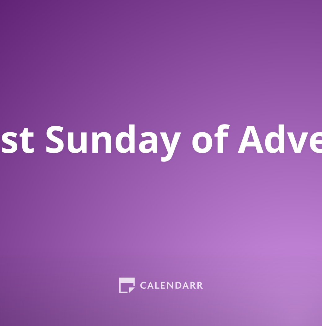 first sunday of advent year a