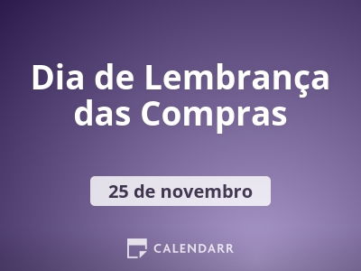 Dia de Lembrança das Compras
