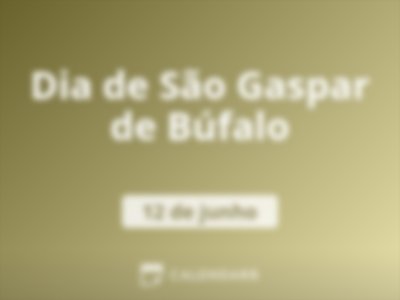 Dia de São Gaspar de Búfalo