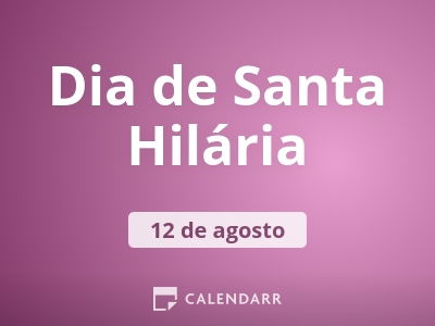 Dia de Santa Hilária