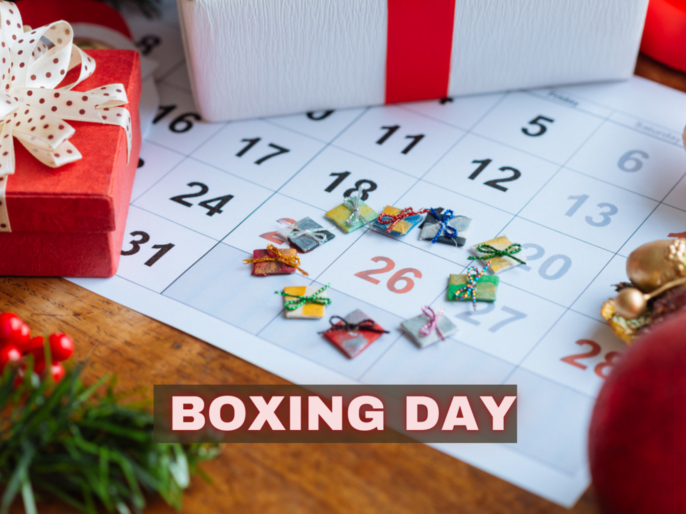 Boxing Day December 26 Calendarr