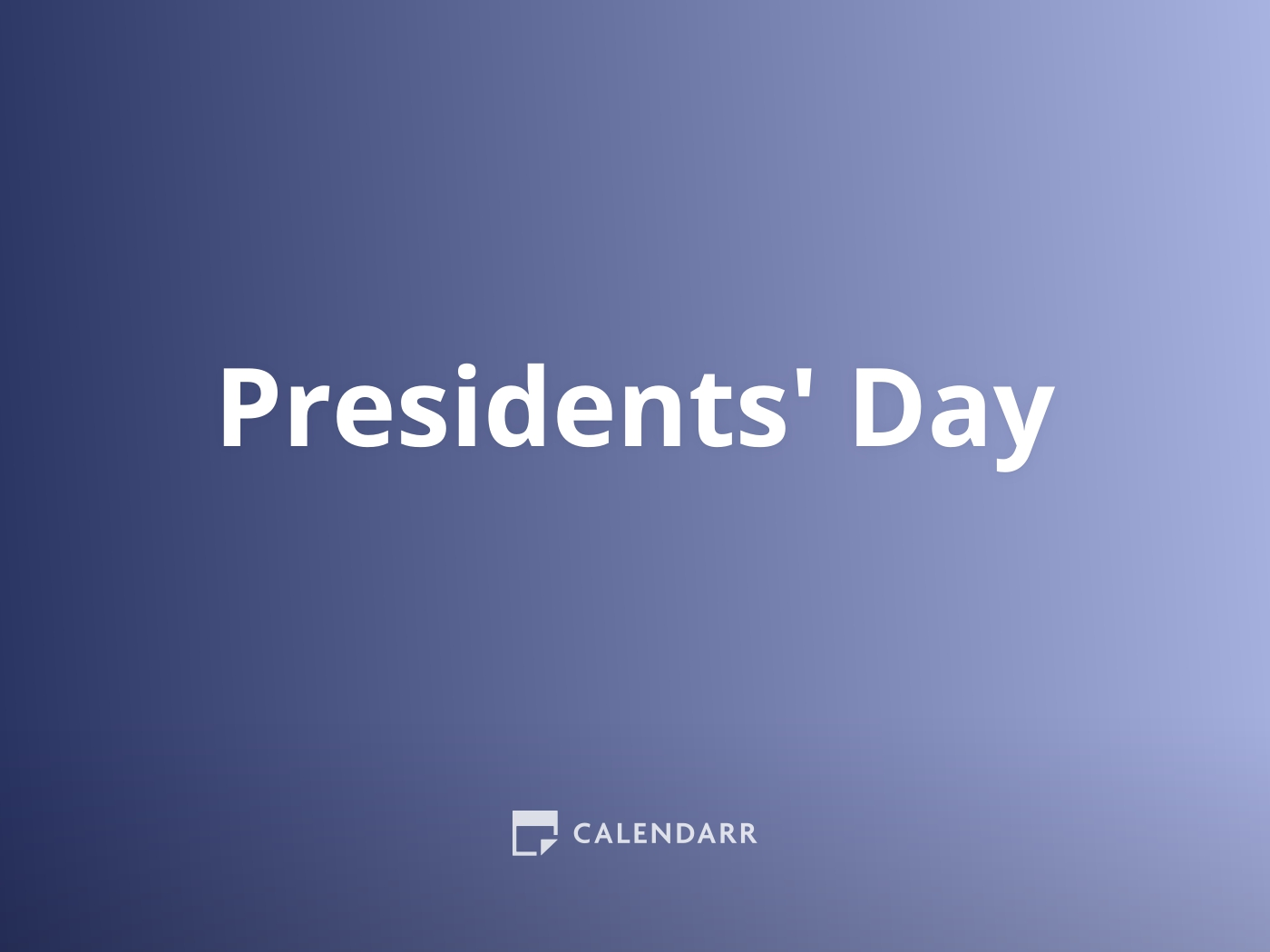 Presidents' Day February 17 Calendarr