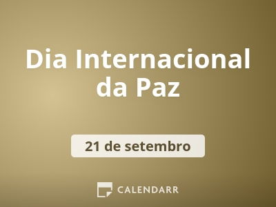 Dia Internacional da Paz