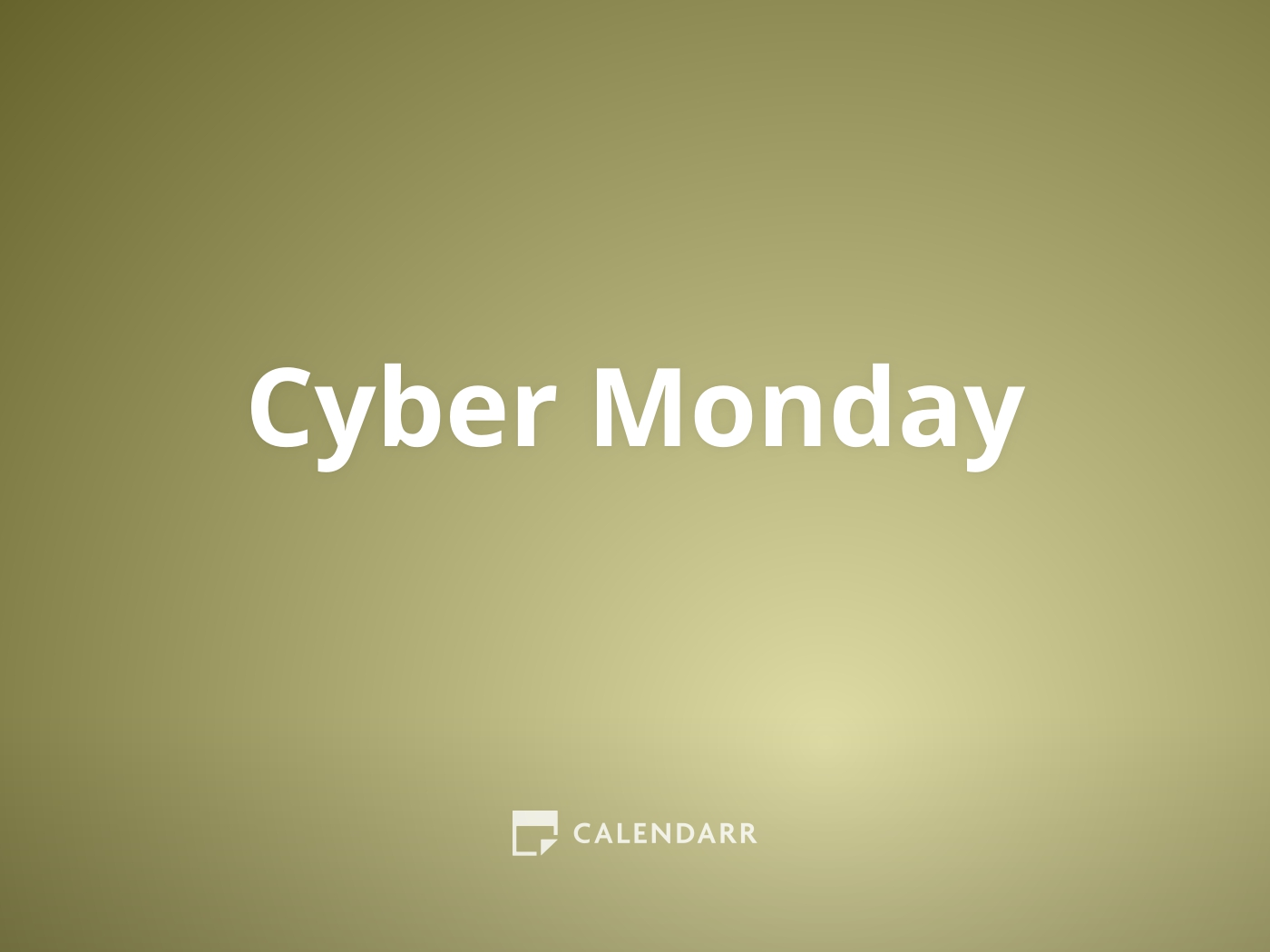 Cyber Monday December 2 Calendarr