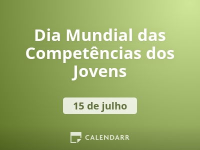 Dia Mundial das Competências dos Jovens