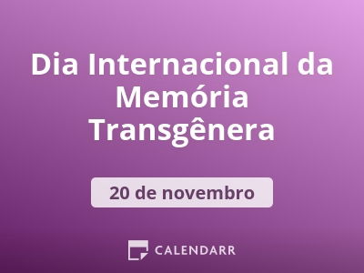 Dia Internacional da Memória Transgênera