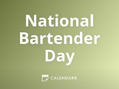 national bartender day