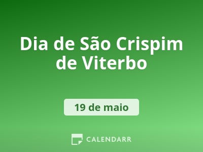 Dia de São Crispim de Viterbo