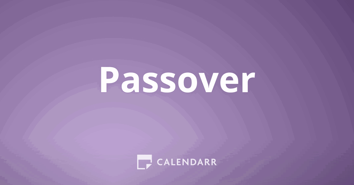 Passover | April 15 - Calendarr