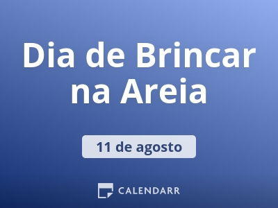 Dia de Brincar na Areia