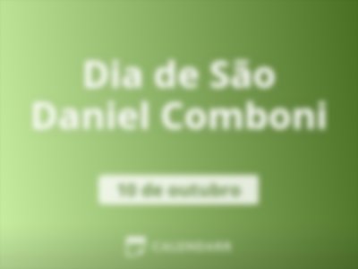 Dia de São Daniel Comboni