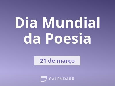 Dia Mundial da Poesia