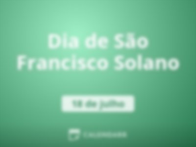 Dia de São Francisco Solano