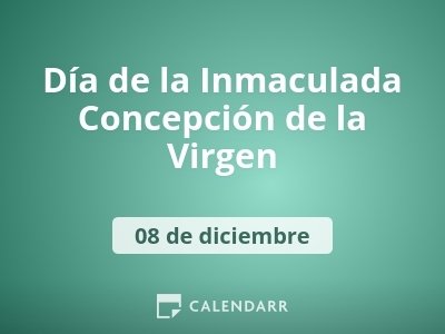 Día de La Inmaculada Concepción