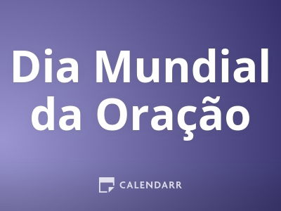 Dia Mundial da Oração