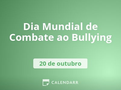 Dia Mundial de Combate ao Bullying