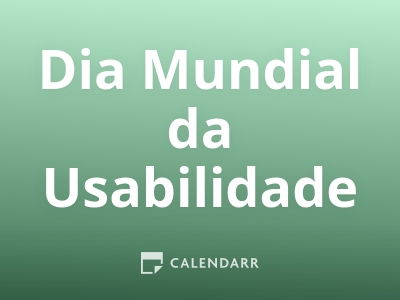 Dia Mundial da Usabilidade