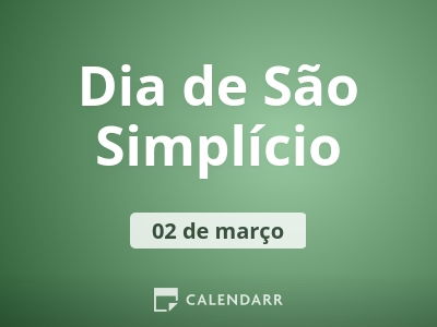 Dia de São Simplício