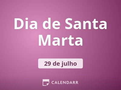 Dia de Santa Marta