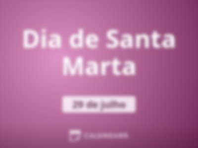 Dia de Santa Marta