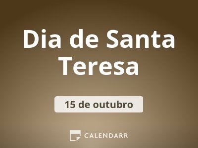 Santa Teresa de Ávila (15 de Outubro) - Agência de Notícias SIGNIS
