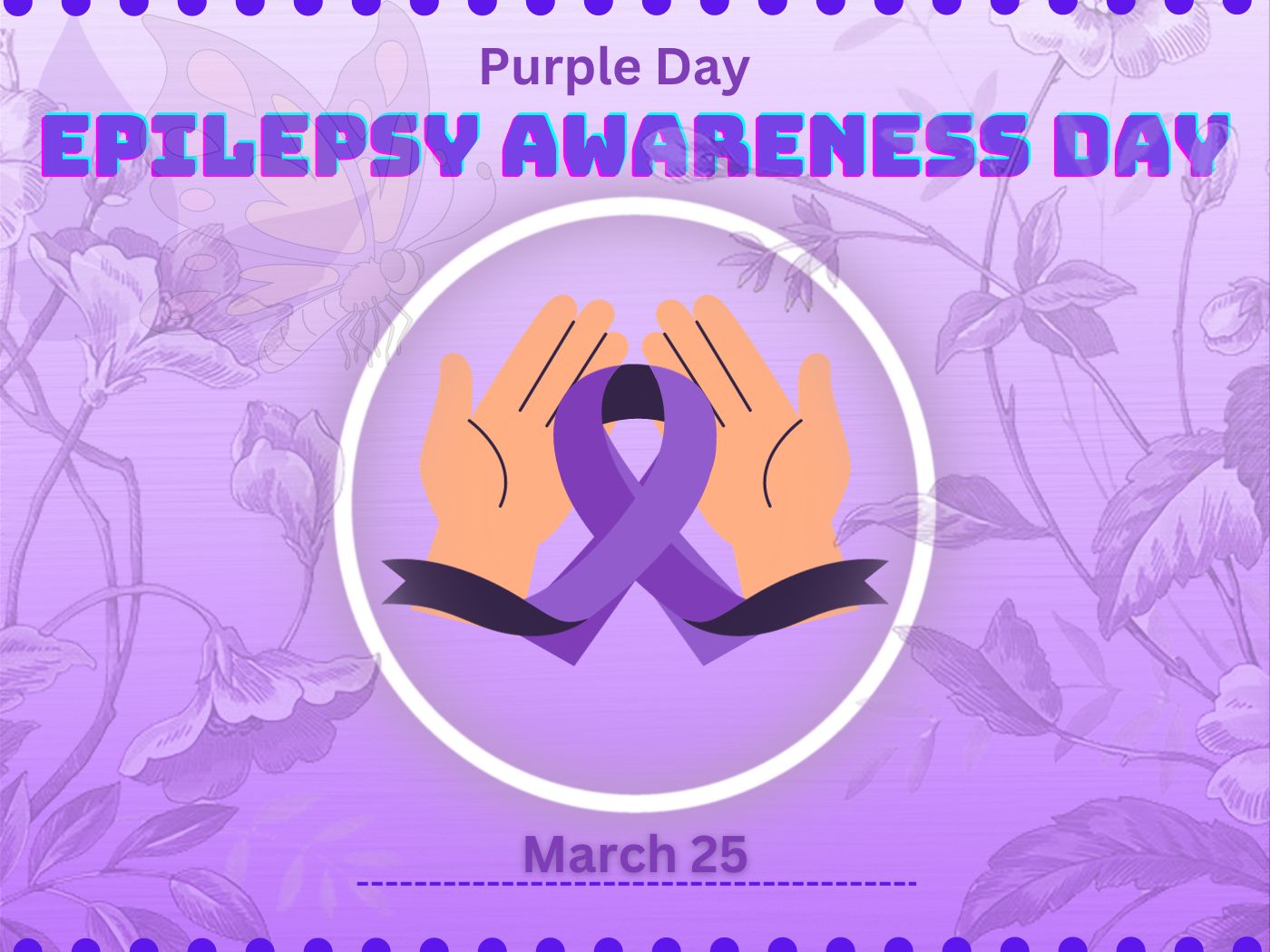 Purple day march 26 calendarr