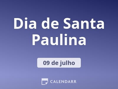 Dia de Santa Paulina