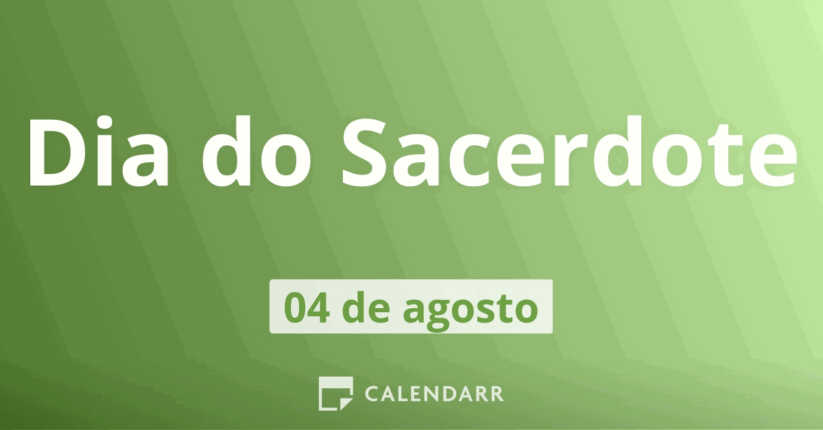 Dia do Sacerdote Dia do Sacerdote