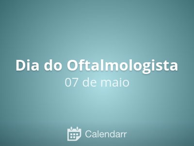 Dia do Oftalmologista